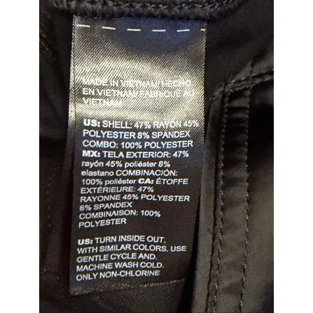 White House Black Market Women’s Utility Straight  Crop Black Pants Size 12 (693